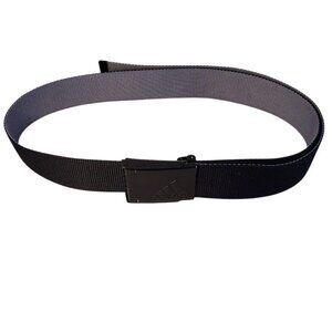 Adidas Black Web Belt Matte Logo Buckle One Size Polyester